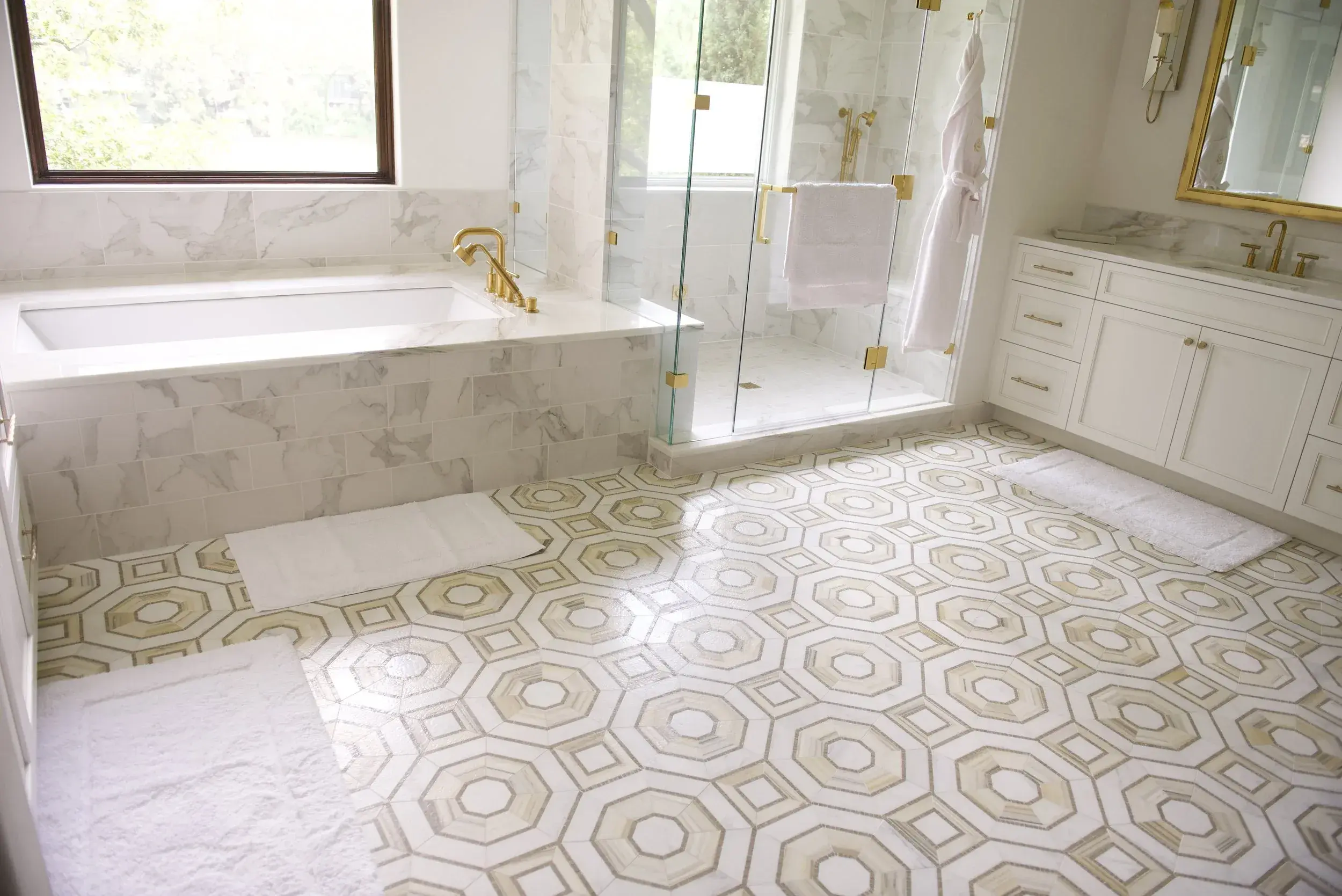 Custom bathroom and shower tile installation, Austin