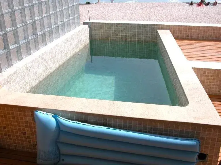 Pool tile and waterline installation, Austin