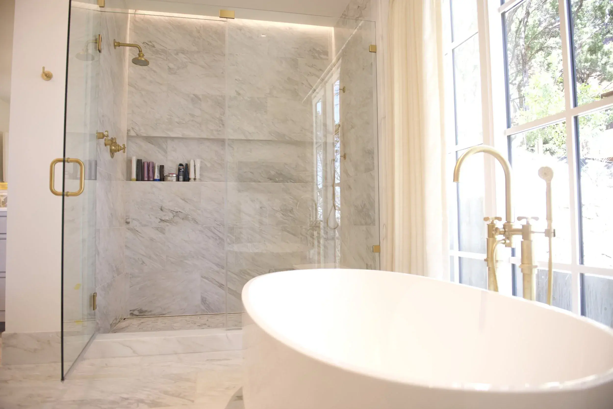 Shower and tub tile install, Austin