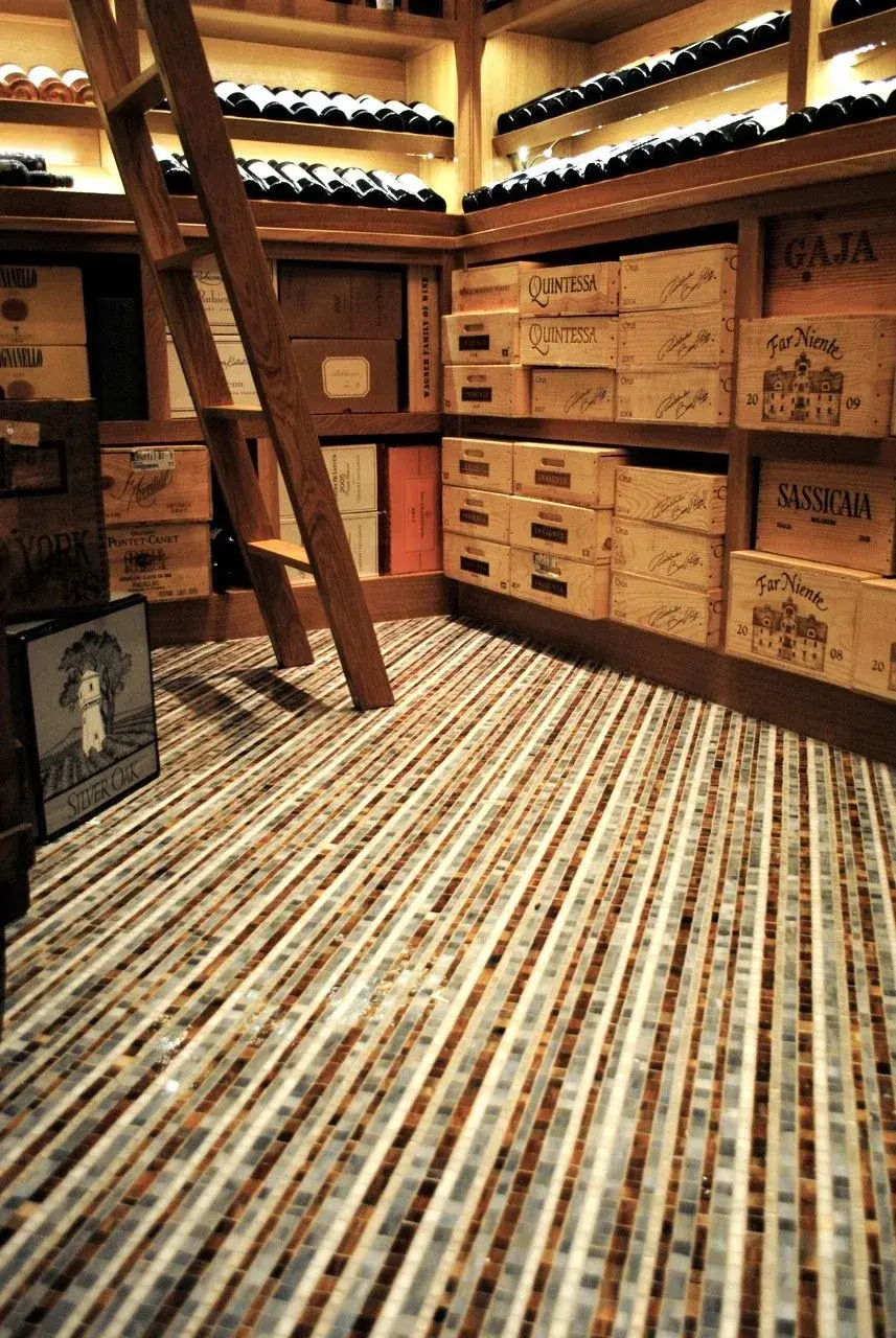 Custom tile floor installation, Austin