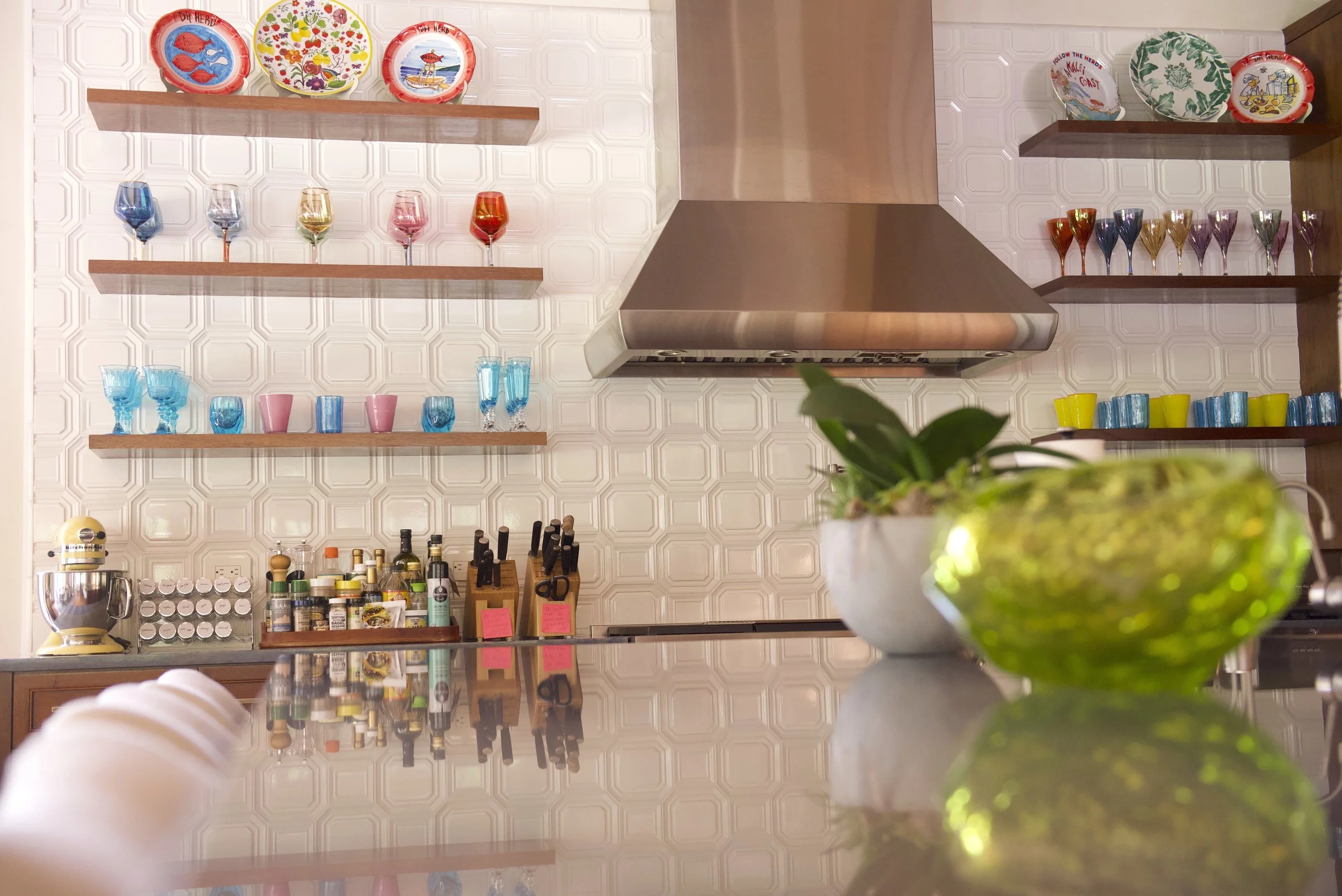 Kitchen backsplash tile installation, Austin